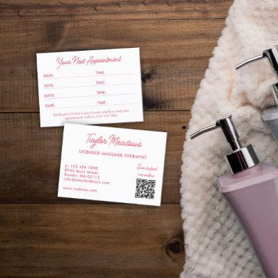 White Pink Practical QR Code Multi Appointment