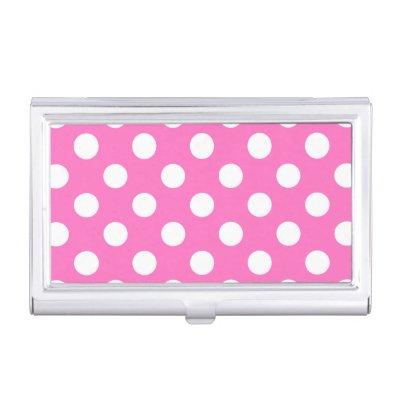 White polka dots on pink case for