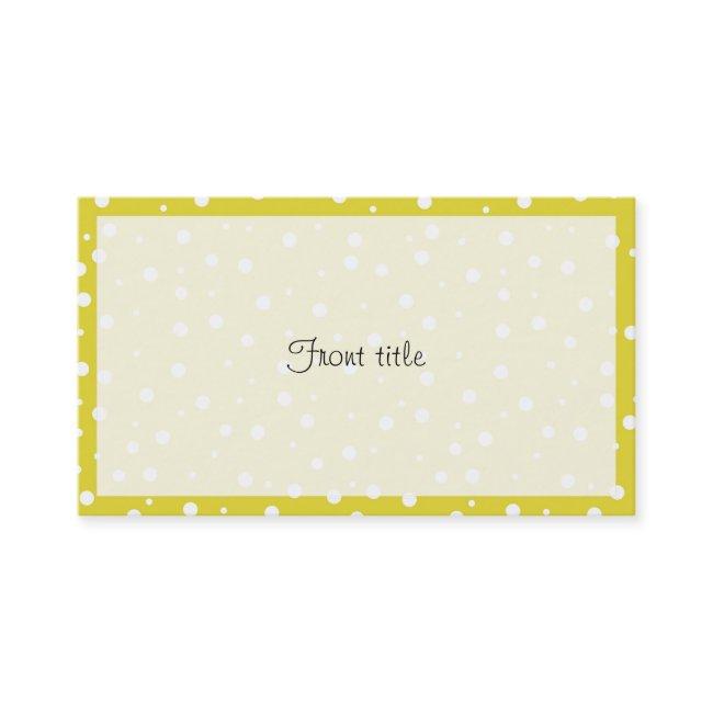 White Polka Dots on Yellow