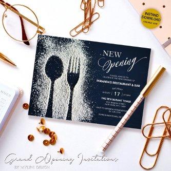 White Powdered Sugar Restaurant NEW Opening Invitation