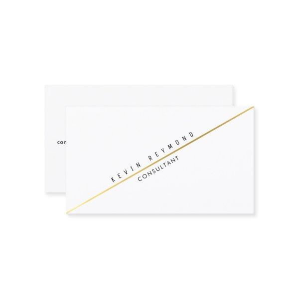 White pro  with diagonal gold line