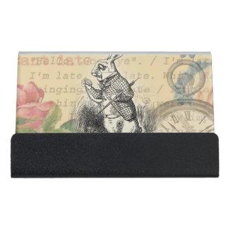 White Rabbit Alice in Wonderland Art Desk  Holder