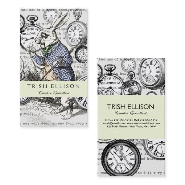White Rabbit Alice in Wonderland Clocks