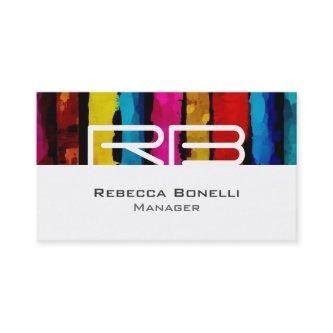 White Rainbow Color Monogram Manager