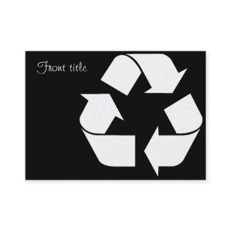 White Recycling Symbol