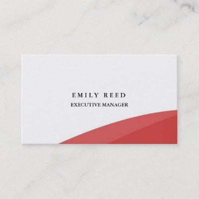 White red curves modern professional minimalist