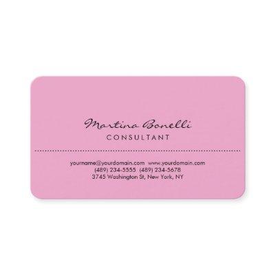 White Rounded Corner Lavender Pink