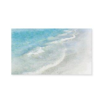 White Sand Beach Watercolor - Teal Aqua Turquoise