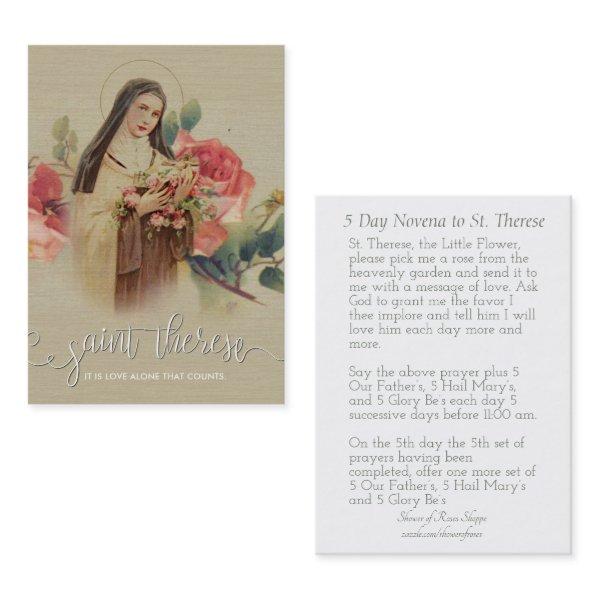 White Script Overlay | St. Therese Little Flower