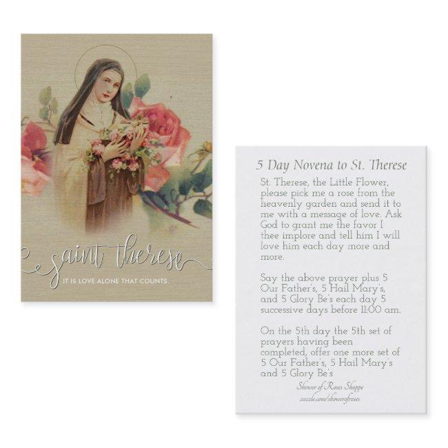 White Script Overlay | St. Therese Little Flower
