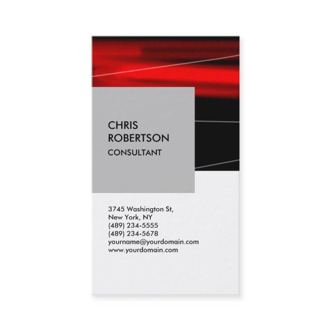 White Silver Gray Red Black Vertical