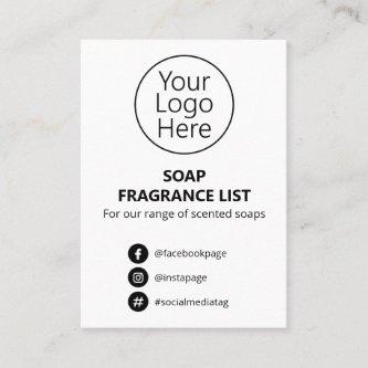 White Simple Soap Scent List Logo