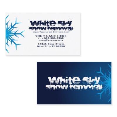 white sky snow removal