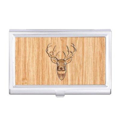 White Tail Deer Wood Grain Style Graphic Case For