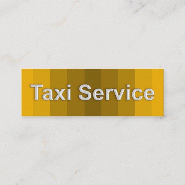 White Taxi Signage Yellow Shades Taxi Driver Mini