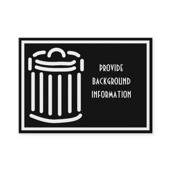 White Trash Can Symbol