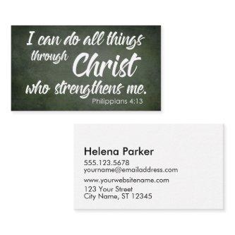 White Typography Rustic Philippians 4:13 Scripture