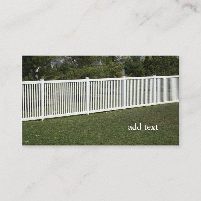 White vinyl fence