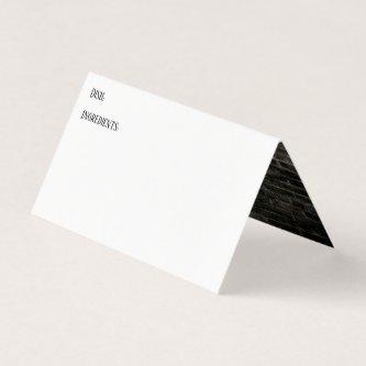 White w Dark Brick Image Inside Recipe Tent Cards