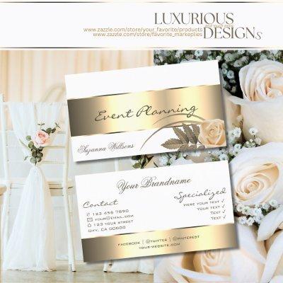 White with Gold Decor and Cute Rose Flower Modern