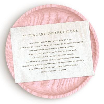 White Wood Aftercare Instructions