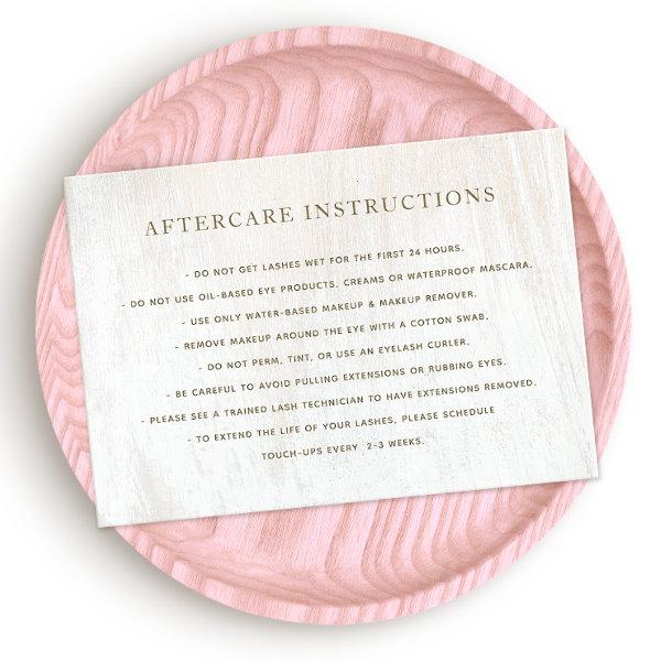 White Wood Aftercare Instructions