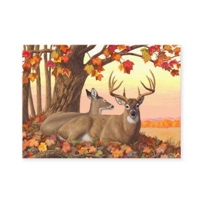 Whitetail Deer Autumn Maple Tree