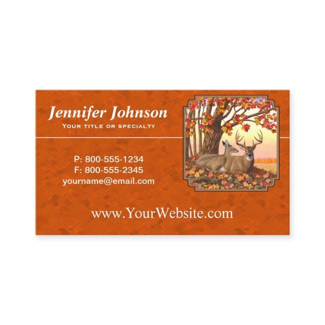 Whitetail Deer Maple Tree Autumn Orange