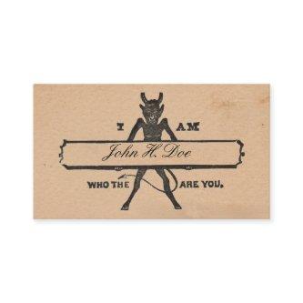 "Who the Devil are You" Victorian Calling Cards V1