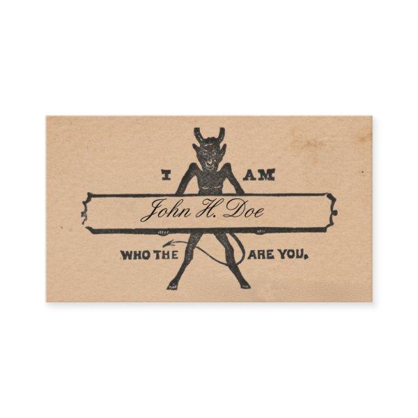 "Who the Devil are You" Victorian Calling Cards V1