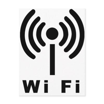Wi Fi Symbol Postcard