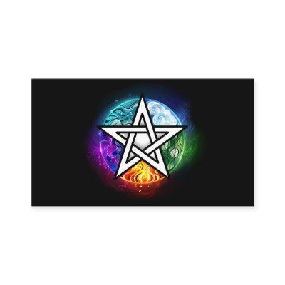 Wiccan pentagram calling card