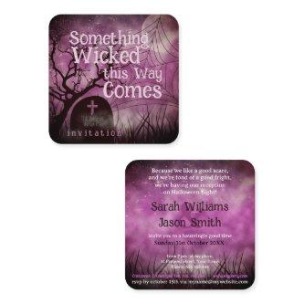 Wicked Fun Halloween Wedding Mini Cards