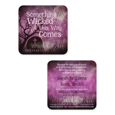 Wicked Fun Halloween Wedding Mini Cards