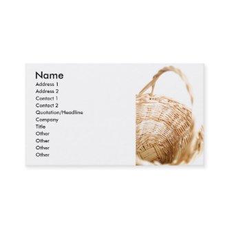 Wicker basket on white background