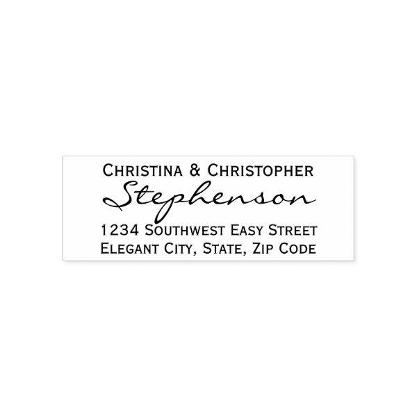 Wide Script Custom Return Address Stamp