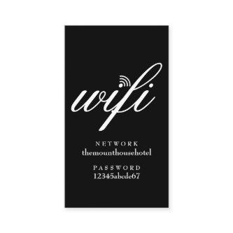 Wifi Network and Password Guest Card