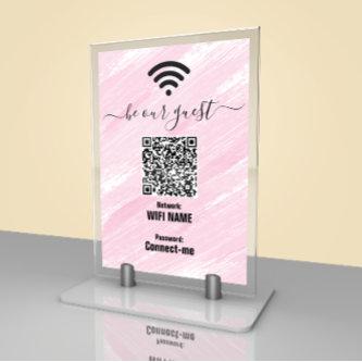 Wifi Network | QR Code | Be Our Guest Table Card