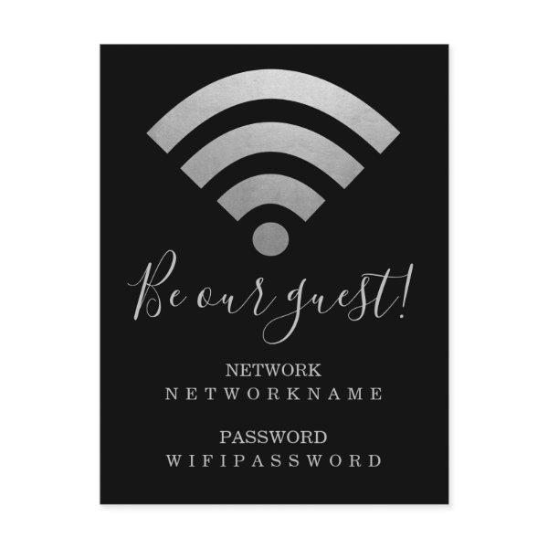 Wifi Password and Network Personalized Postcard
