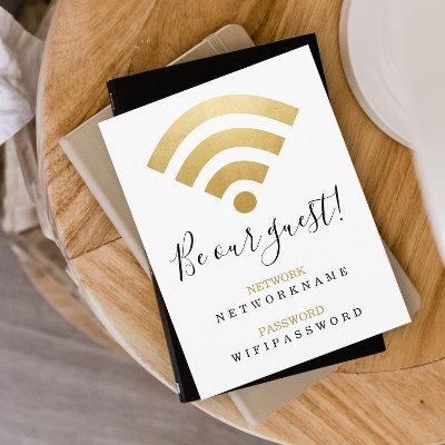 Wifi Password and Network Personalized Postcard
