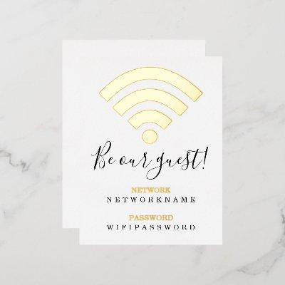 Wifi Password Network Personalized Foil Postcard