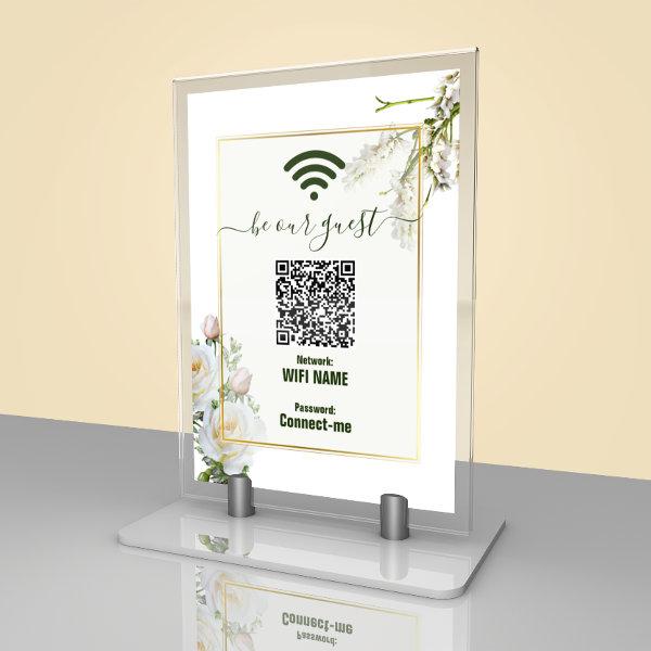 Wifi Password Sign Wedding | Business Table Card