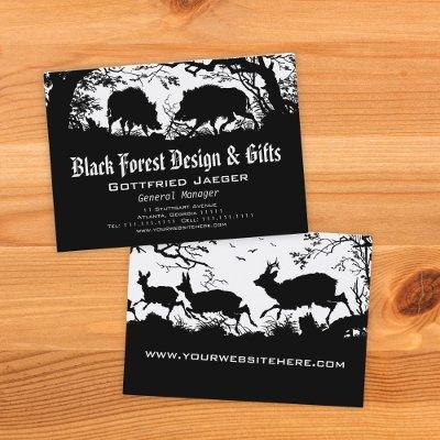 Wild Boar and Deer: German Silhouette / Paper Cut