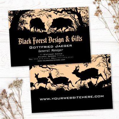Wild Boar and Deer: German Silhouette / Paper Cut