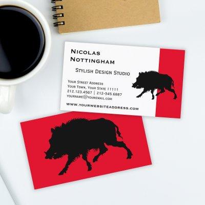 Wild Boar or Wild Pig Elegant Silhouette