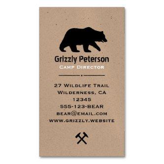 Wild Grizzly Bear Silhouette | Nature Wildlife Magnetic