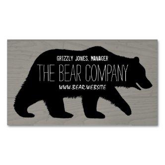 Wild Grizzly Bear Silhouette Wildlife Campground Magnetic