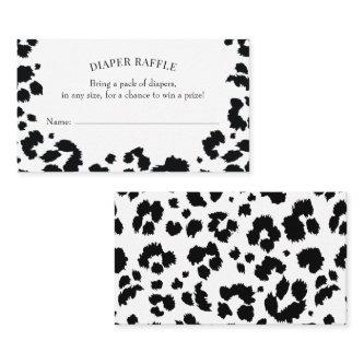 Wild Leopard Print Diaper Raffle Insert Card