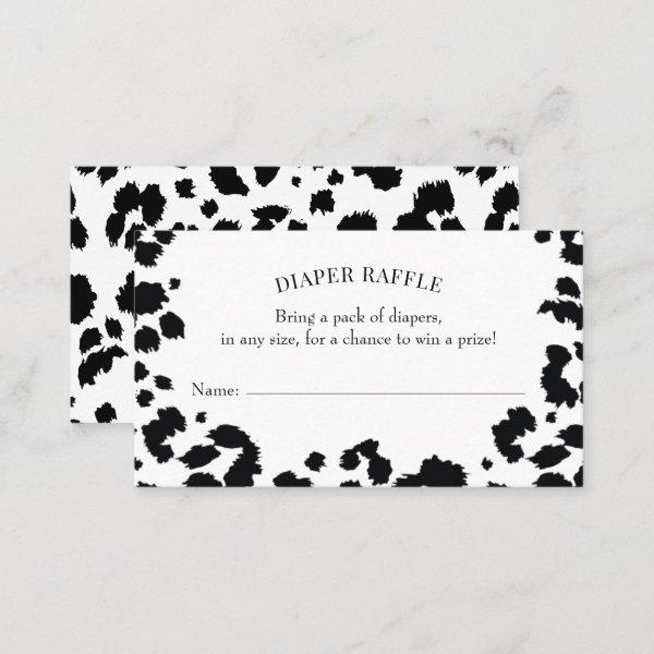 Wild Leopard Print Diaper Raffle Insert Card