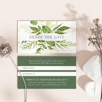 Wild Meadow | Delicate Green Watercolor Botanical Referral Card